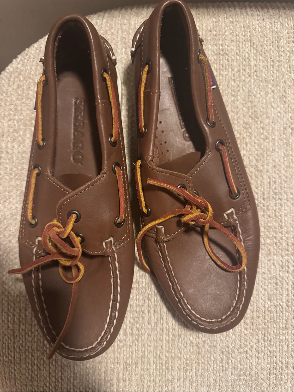 Sebago women’s Brown Leather Boat Shoes 8.5